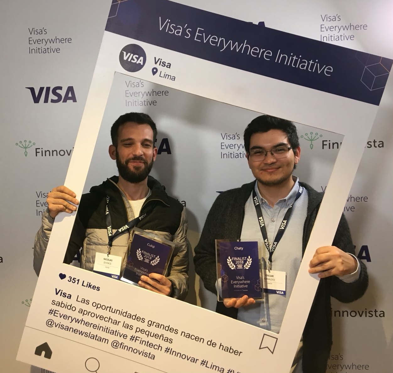 Chaty y Culqui finalistas en programa para fintechs de Visa